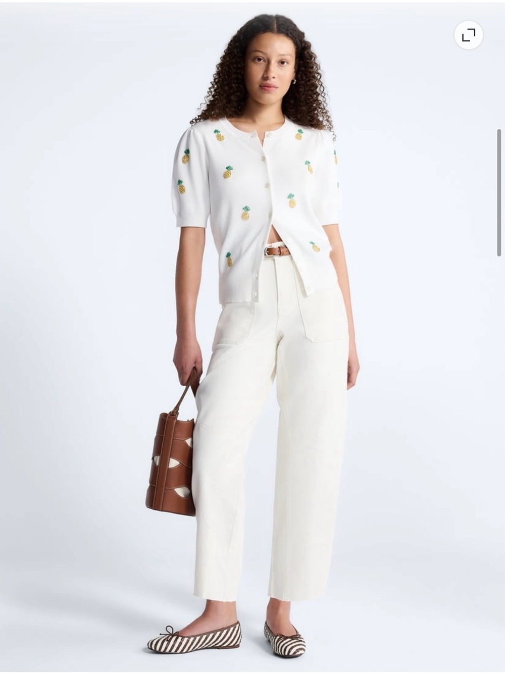 Free Assembly Carpenter Barrel Jean Vanilla Cream NWT size 8